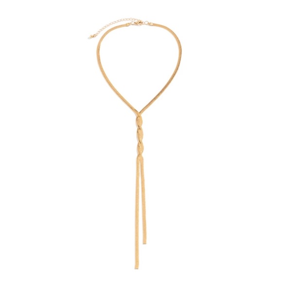 ✨✨Gold Twisted Snake Lariat Necklace ✨✨✨ - Picture 5 of 5